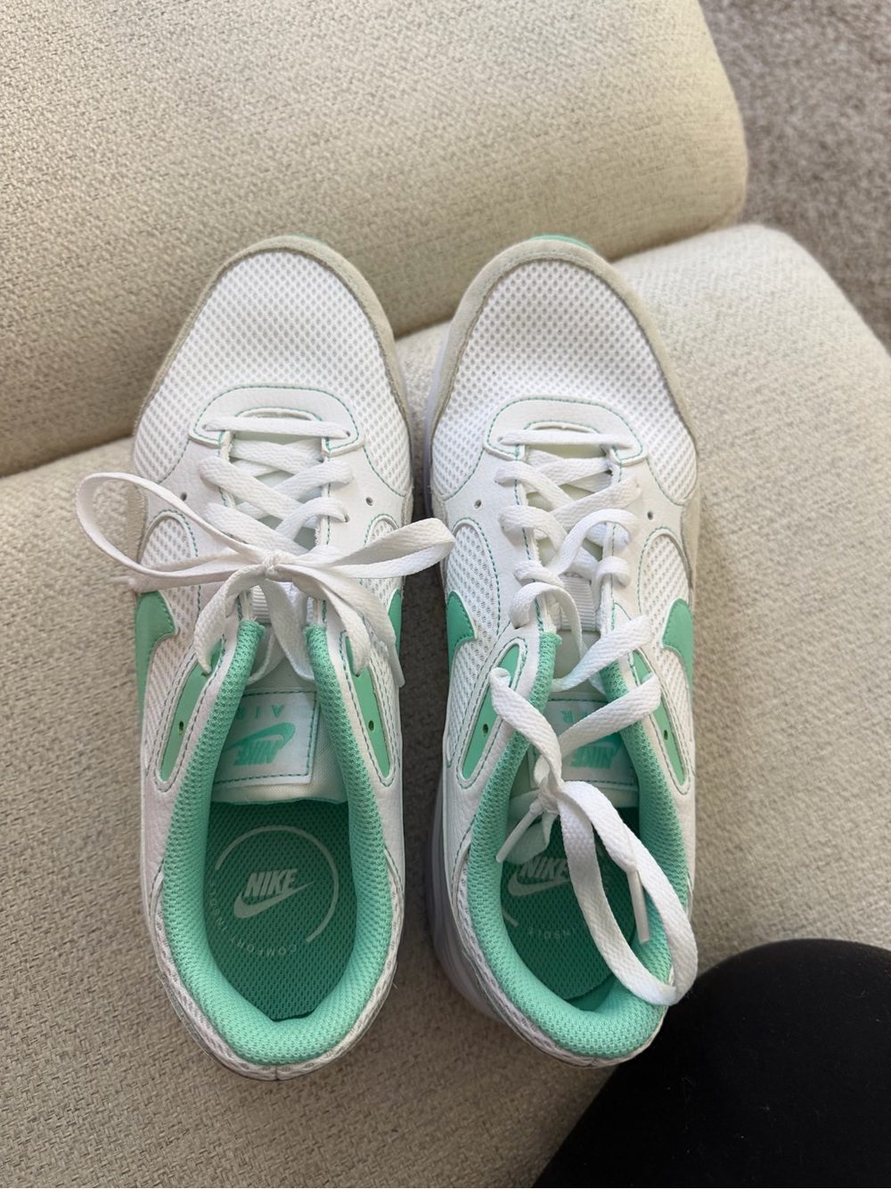 Nike Women’s White & Mint Green Athletic Sneakers